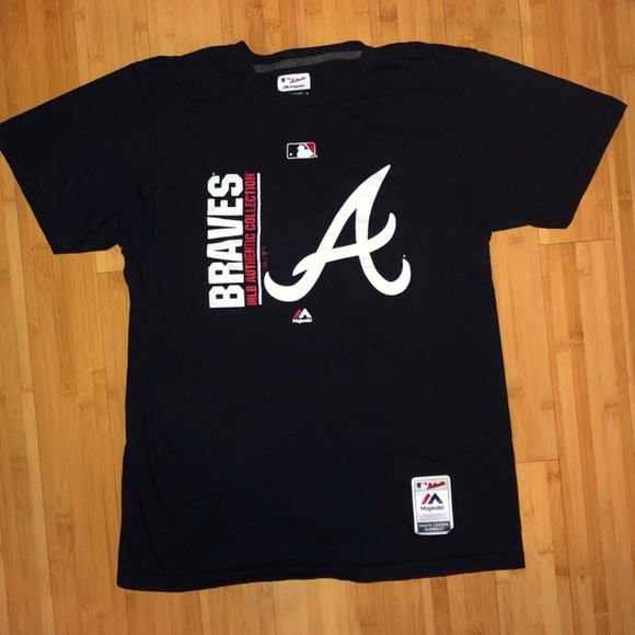Majestic Other - Majestic MLB Braves Shirt Black Size Large